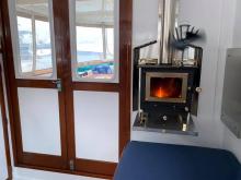 Moon Jelly Cubic Mini wood stove provided heat on a few cool mornings and evenings.